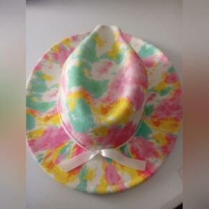 Tie-Dye Hat with Ribbon